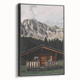 Mountain Cabin Retreat - Rustic Landscape Art Print