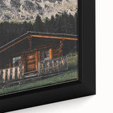 Mountain Cabin Retreat - Rustic Landscape Art Print