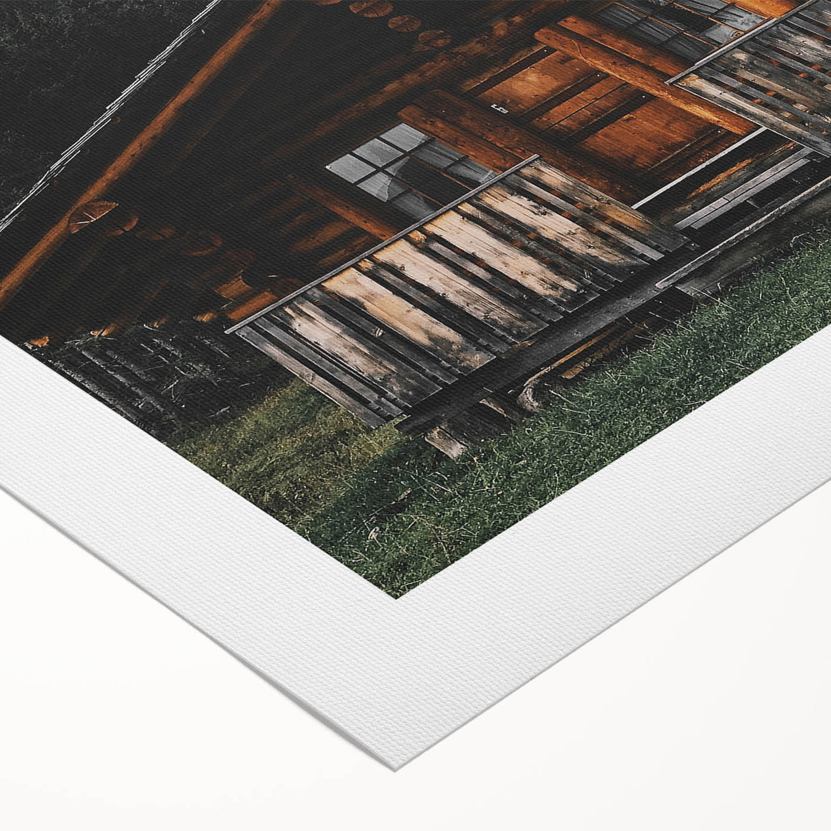 Mountain Cabin Retreat - Rustic Landscape Art Print