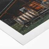 Mountain Cabin Retreat - Rustic Landscape Art Print