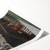 Mountain Cabin Retreat - Rustic Landscape Art Print