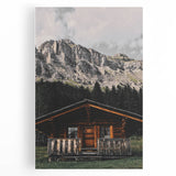Mountain Cabin Retreat - Rustic Landscape Art Print