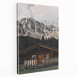 Mountain Cabin Retreat - Rustic Landscape Art Print