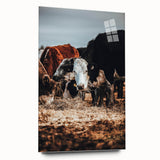Pastoral Harmony - Intimate Cattle Scene Art