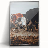 Pastoral Harmony - Intimate Cattle Scene Art