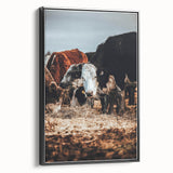 Pastoral Harmony - Intimate Cattle Scene Art