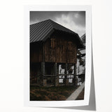 Alpine Barn Retreat - Rustic Mountain Art Print