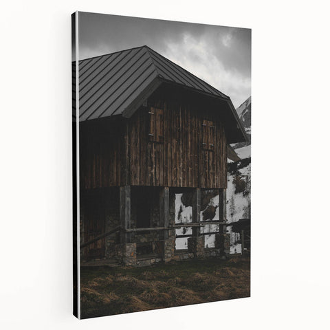 Alpine Barn Retreat - Rustic Mountain Art Print
