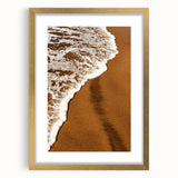 Golden Sands and Sea Foam - Coastal Rustic Art Print