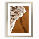 Golden Sands and Sea Foam - Coastal Rustic Art Print