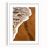 Golden Sands and Sea Foam - Coastal Rustic Art Print