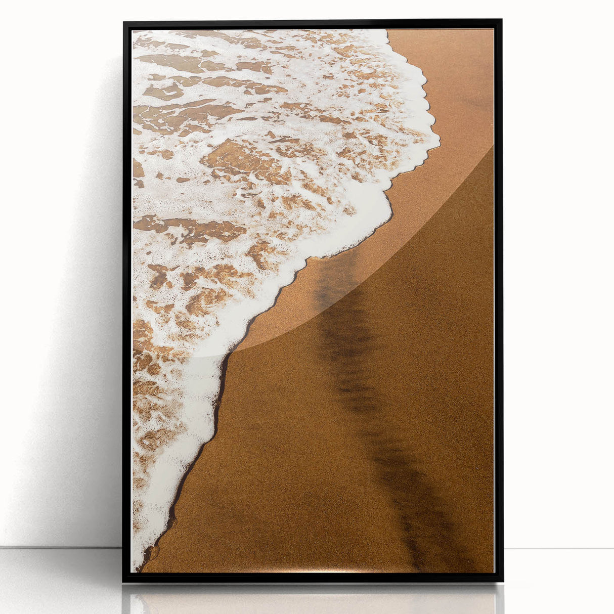 Golden Sands and Sea Foam - Coastal Rustic Art Print