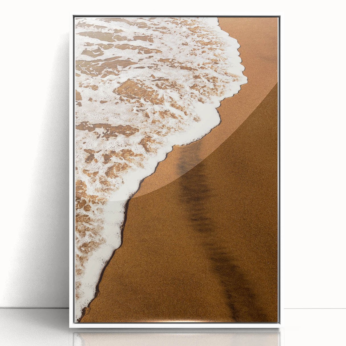 Golden Sands and Sea Foam - Coastal Rustic Art Print