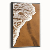 Golden Sands and Sea Foam - Coastal Rustic Art Print