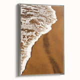 Golden Sands and Sea Foam - Coastal Rustic Art Print