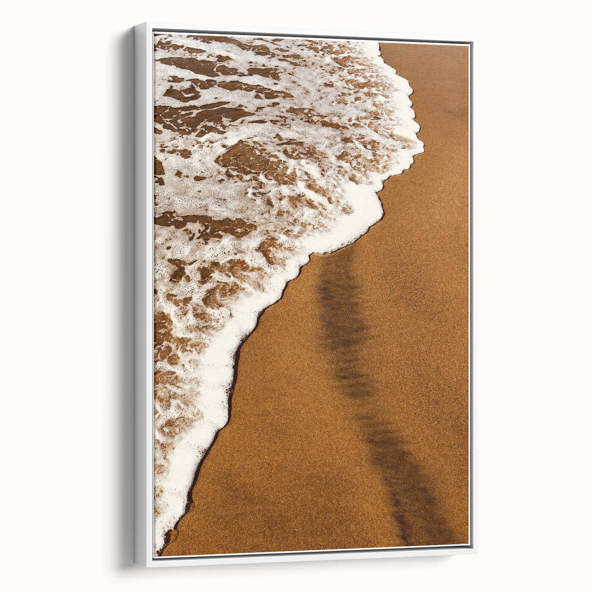 Golden Sands and Sea Foam - Coastal Rustic Art Print