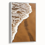 Golden Sands and Sea Foam - Coastal Rustic Art Print