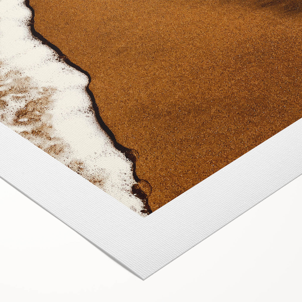 Golden Sands and Sea Foam - Coastal Rustic Art Print