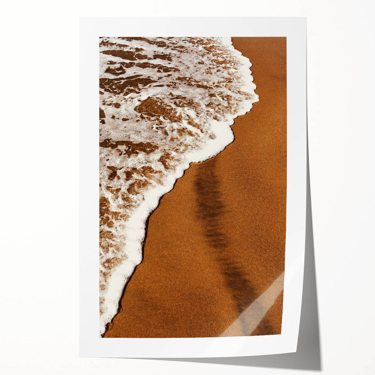 Golden Sands and Sea Foam - Coastal Rustic Art Print