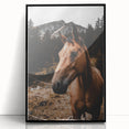 Mountain Majesty - Rustic Horse Portrait Art Print