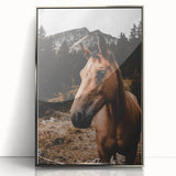 Mountain Majesty - Rustic Horse Portrait Art Print