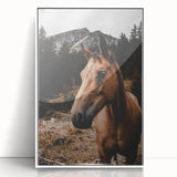 Mountain Majesty - Rustic Horse Portrait Art Print