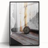 Timeless Moment - Vintage Clock Rustic Art Print