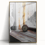 Timeless Moment - Vintage Clock Rustic Art Print