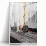 Timeless Moment - Vintage Clock Rustic Art Print