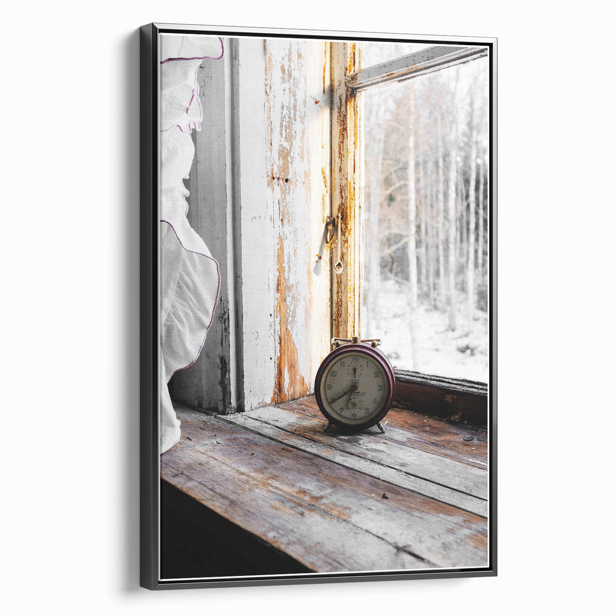 Timeless Moment - Vintage Clock Rustic Art Print
