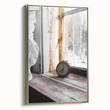 Timeless Moment - Vintage Clock Rustic Art Print