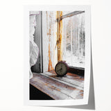 Timeless Moment - Vintage Clock Rustic Art Print
