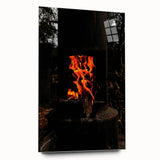 Vivid Flames - Rustic Fire Pit Art Print