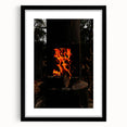 Vivid Flames - Rustic Fire Pit Art Print
