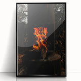 Vivid Flames - Rustic Fire Pit Art Print