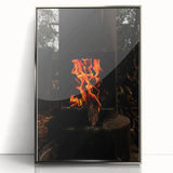 Vivid Flames - Rustic Fire Pit Art Print
