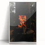 Vivid Flames - Rustic Fire Pit Art Print