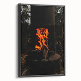 Vivid Flames - Rustic Fire Pit Art Print