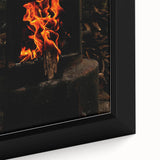 Vivid Flames - Rustic Fire Pit Art Print