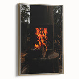 Vivid Flames - Rustic Fire Pit Art Print