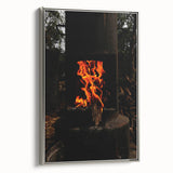 Vivid Flames - Rustic Fire Pit Art Print