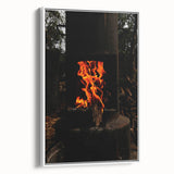 Vivid Flames - Rustic Fire Pit Art Print