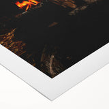 Vivid Flames - Rustic Fire Pit Art Print