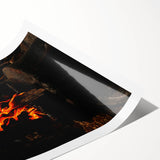 Vivid Flames - Rustic Fire Pit Art Print