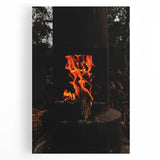 Vivid Flames - Rustic Fire Pit Art Print