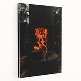 Vivid Flames - Rustic Fire Pit Art Print