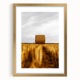 Golden Harvest - Rustic Hay Bale Art Print