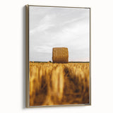 Golden Harvest - Rustic Hay Bale Art Print
