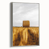 Golden Harvest - Rustic Hay Bale Art Print