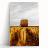 Golden Harvest - Rustic Hay Bale Art Print
